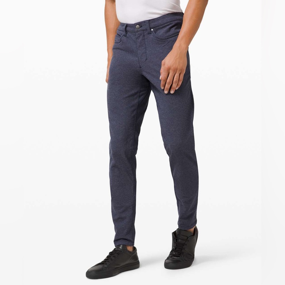 Lululemon ABC Pant Skinny Tech Canvas 30" in Heathered Deep Navy Size 32 #M5A93S